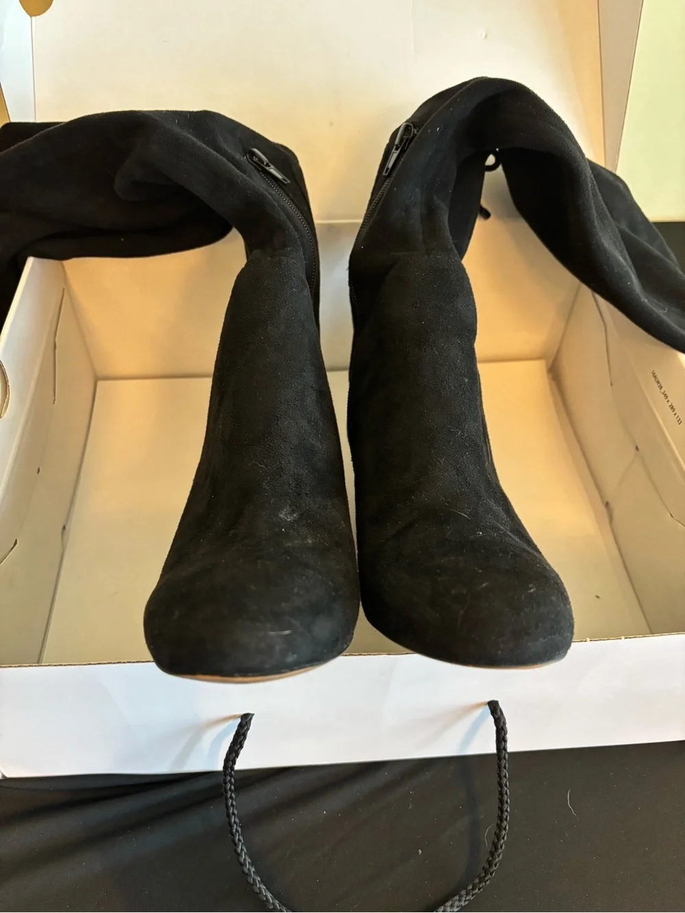 Black Over-the-Knee Boots - Women